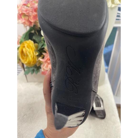 Roger Vivier suede gray boot sz 38 US 8 (taco500 - Picture 7 of 8